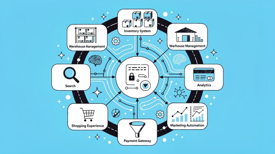 Stack e-commerce 2026: przewodnik po narzędziach (PIM, OMS, WMS, search, payments, marketing)